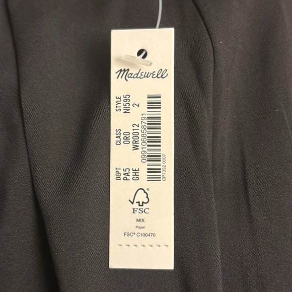 Madewell Women’s Button Front Mini Skirt, Size 2. Yarn Dyed Geo. NWT: - Picture 7 of 11